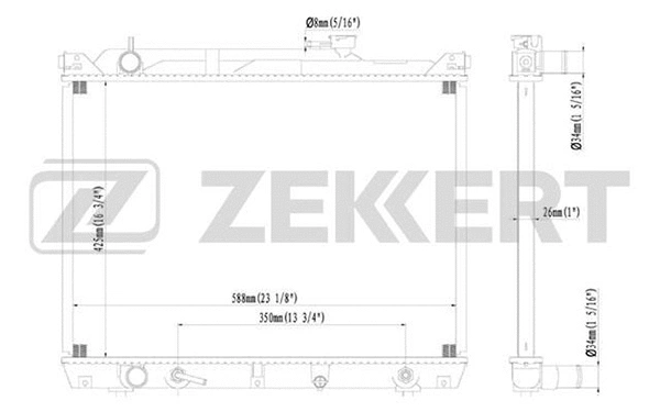 Radiator, engine cooling (MK-1169)