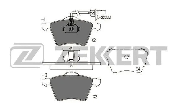 Brake Pad Set, disc brake (BS-1093)