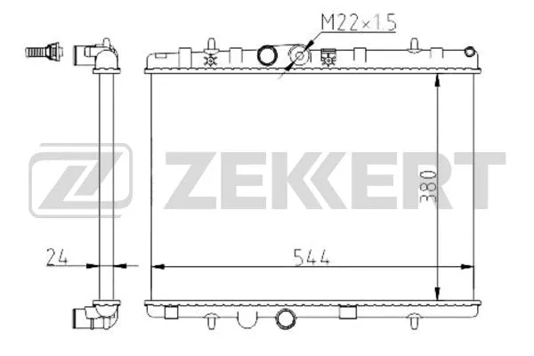 Radiator, engine cooling (MK-1344)