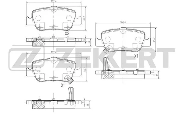 Brake Pad Set, disc brake (BS-2720)
