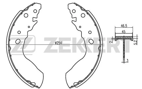 Brake Shoe Set (BK-4153)
