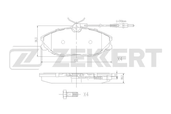 Brake Pad Set, disc brake (BS-2879)