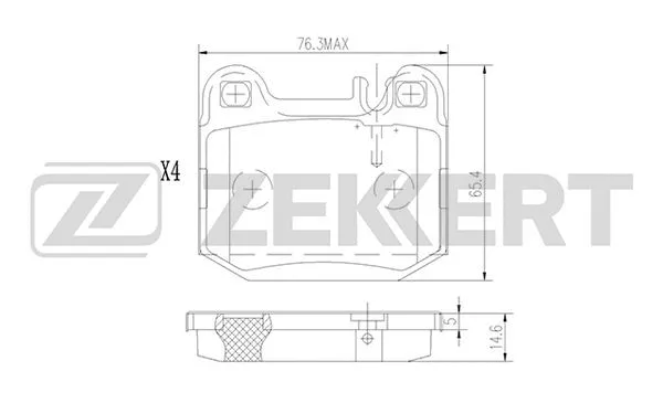 Brake Pad Set, disc brake (BS-2913)