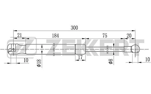 Gas Spring, boot/cargo area (GF-1833)
