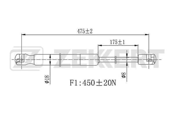 Gas Spring, boot/cargo area (GF-2443)