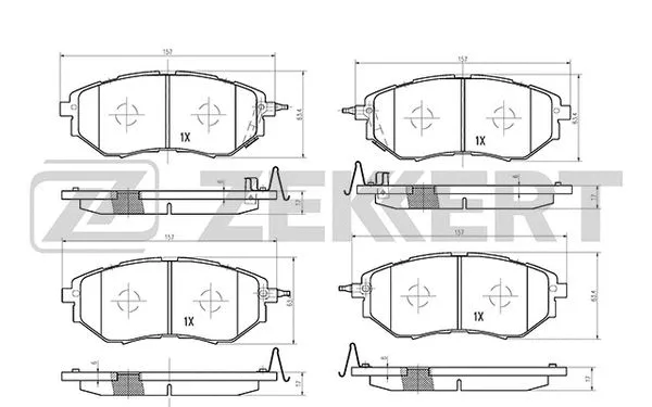 Brake Pad Set, disc brake (BS-1241)
