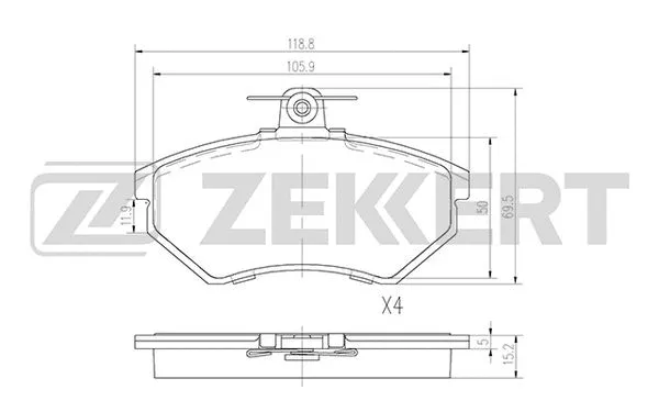 Brake Pad Set, disc brake (BS-2862)