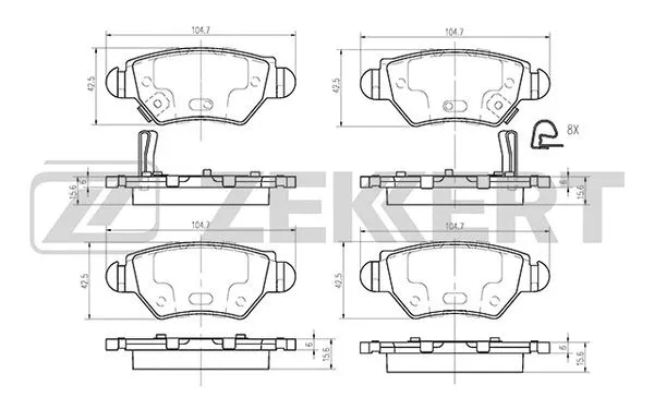 Brake Pad Set, disc brake (BS-2366)