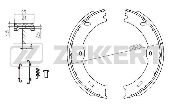 Brake Shoe Set, parking brake