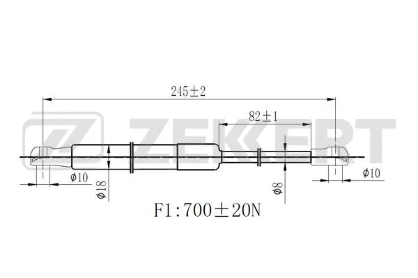 Gas Spring, bonnet (GF-2347)
