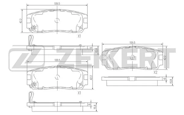 Brake Pad Set, disc brake (BS-1853)