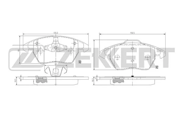Brake Pad Set, disc brake (BS-1375)