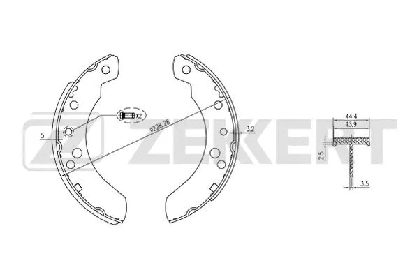 Brake Shoe Set (BK-4001)