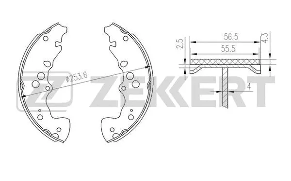 Brake Shoe Set (BK-4104)