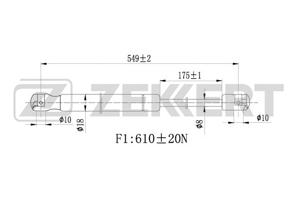 Gas Spring, boot/cargo area (GF-2096)