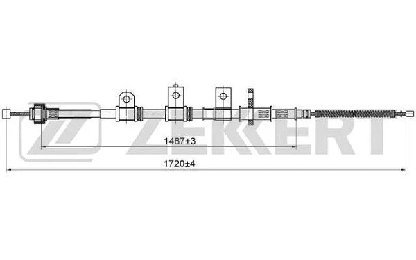 Cable Pull, parking brake (BZ-1055)