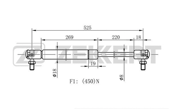 Gas Spring, boot/cargo area (GF-1413)