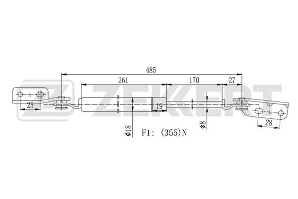 Gas Spring, boot/cargo area (GF-2309)