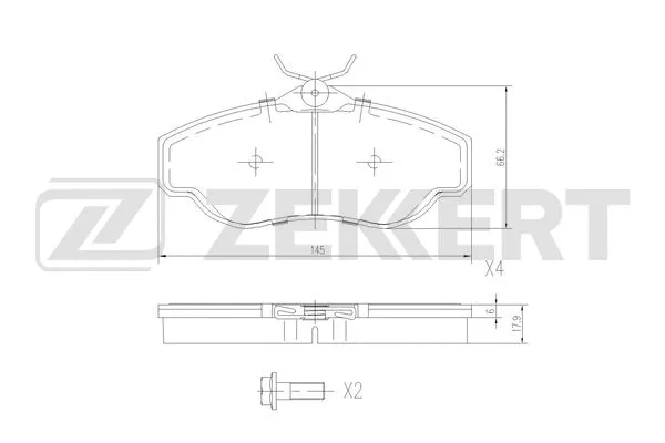 Brake Pad Set, disc brake (BS-2874)