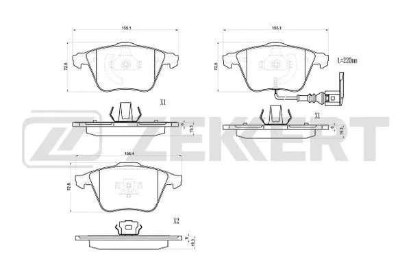 Brake Pad Set, disc brake (BS-1036)