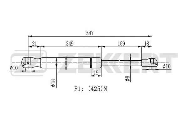 Gas Spring, boot/cargo area (GF-2296)