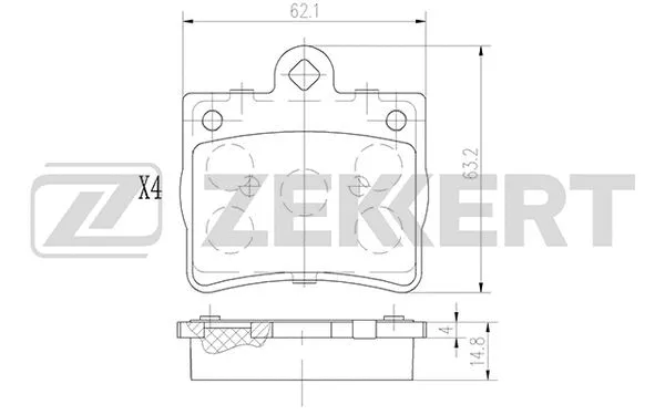 Brake Pad Set, disc brake (BS-2889)