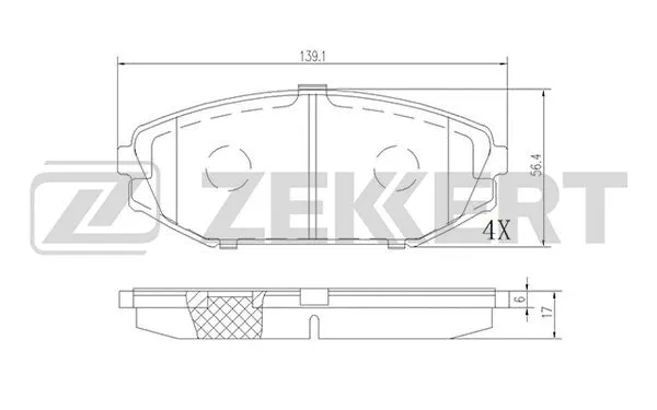 Brake Pad Set, disc brake (BS-2167)