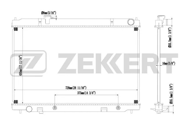 Radiator, engine cooling (MK-1497)
