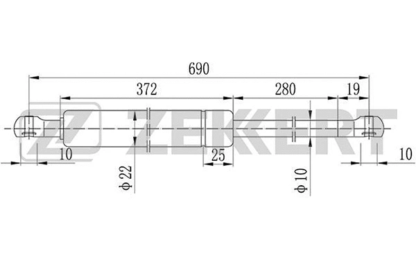 Gas Spring, boot/cargo area (GF-1039)