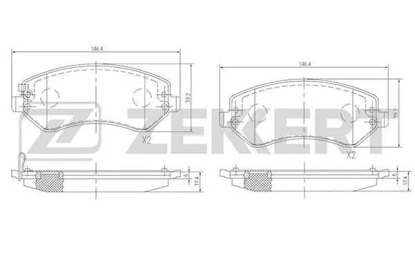 Brake Pad Set, disc brake (BS-1345)