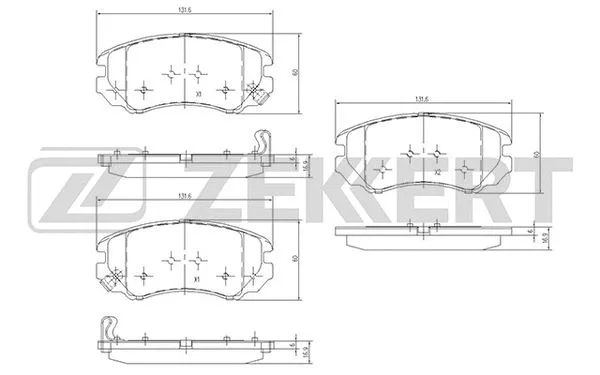 Brake Pad Set, disc brake (BS-1799)