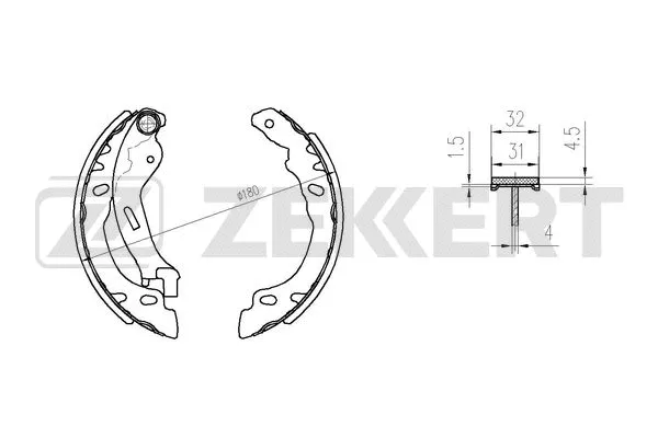 Brake Shoe Set (BK-4301)