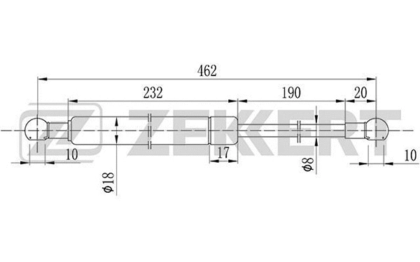 Gas Spring, boot/cargo area (GF-2000)
