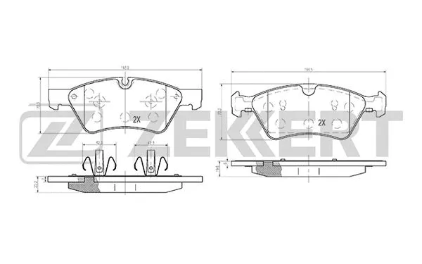 Brake Pad Set, disc brake (BS-1214)