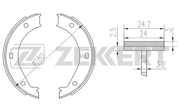 Brake Shoe Set, parking brake