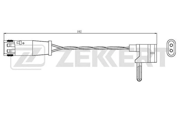 Warning Contact, brake pad wear (BS-8043)