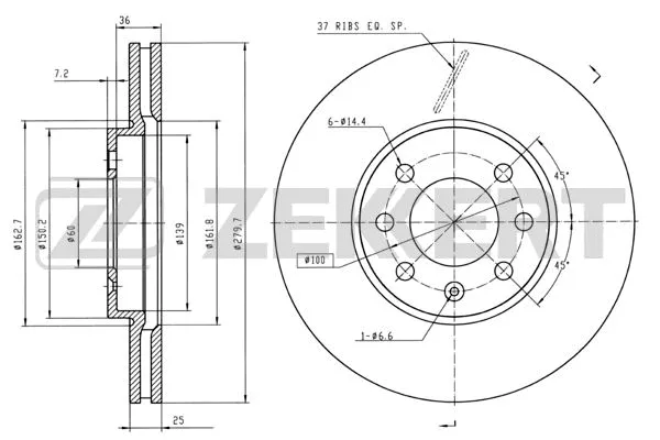 Brake Disc (BS-5307B)
