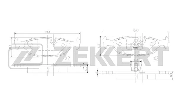 Brake Pad Set, disc brake (BS-1385)
