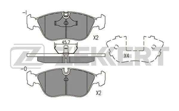 Brake Pad Set, disc brake (BS-2875)