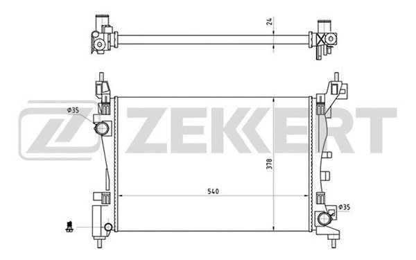 Radiator, engine cooling (MK-1280)