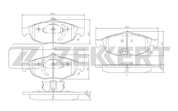 Brake Pad Set, disc brake (BS-1275)