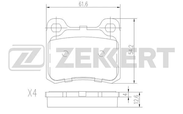 Brake Pad Set, disc brake (BS-1215)