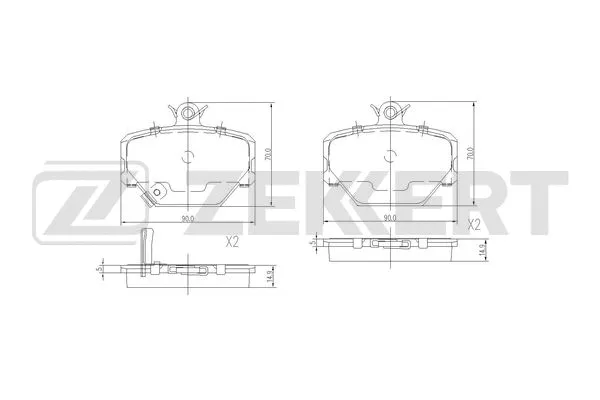 Brake Pad Set, disc brake (BS-2897)