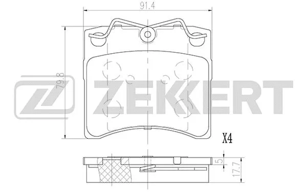 Brake Pad Set, disc brake (BS-2992)