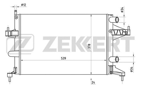 Radiator, engine cooling (MK-1152)