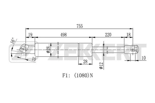 Gas Spring, boot/cargo area (GF-2138)