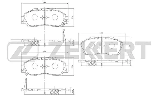 Brake Pad Set, disc brake (BS-2803)