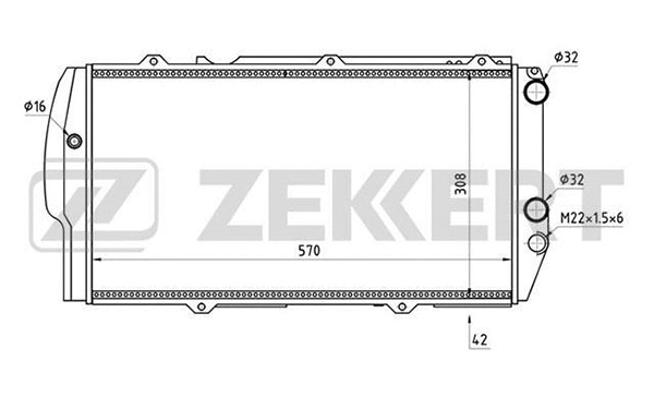 Radiator, engine cooling (MK-1021)