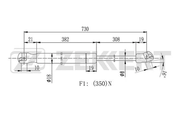 Gas Spring, bonnet (GF-2106)