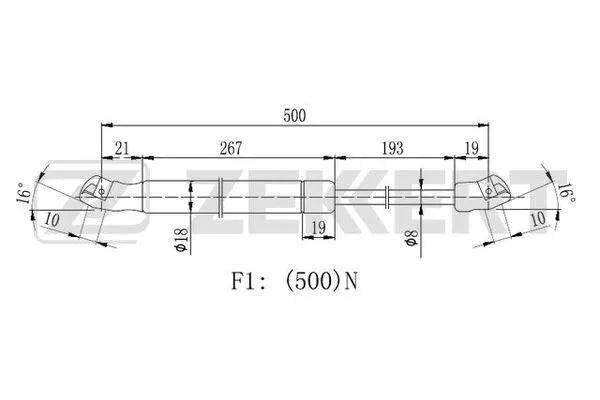 Gas Spring, boot/cargo area (GF-2254)